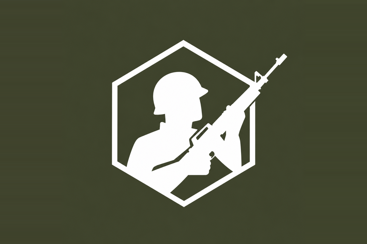 Infantry Assault shield emblem on an olive field